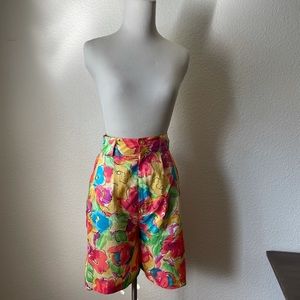 funky multicolored long shorts